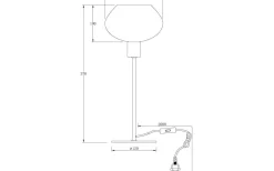 Bell Bordslampa 37,5cm Svart/Vit