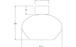 Bell Plafond 35cm Matt Mässing/Rök