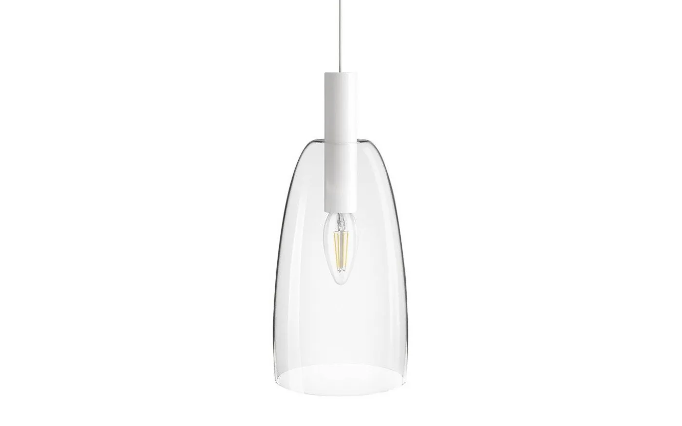 Bellini Glaspendel 15cm Vit/Glas
