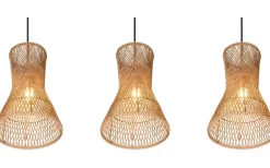 Bijou Taklampa 3-delat E27 brunt/pappersgarn