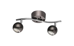 Bimeda Takspotlight 37cm GU10 LED 3000K 2x2,8W Nickel