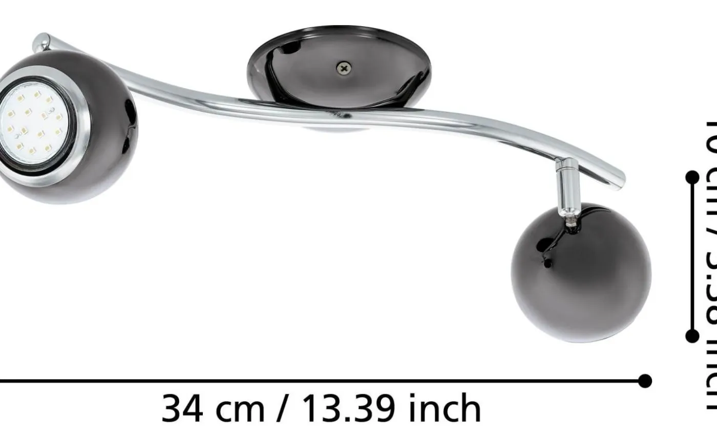 Bimeda Takspotlight 37cm GU10 LED 3000K 2x2,8W Nickel