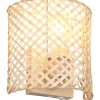 Bina Vägglampa E27 brun/bambu