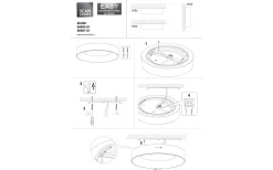 Blink Plafond 30cm LED 18W 2700K Vit IP54