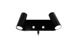 Blizz Vägglampa 2xGU10 Mini 26cm Svart