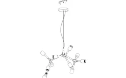 Bocadella Taklampa 64cm 9L Svart