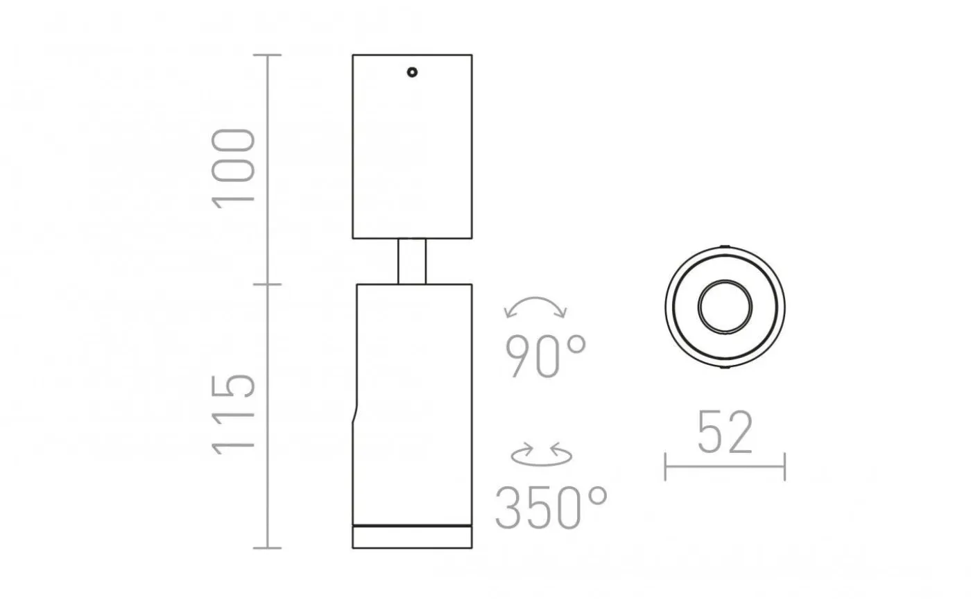 Bogard Takspotlight Matt nickel LED 5W 3000K