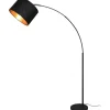 Bolivia Golvlampa E27 matt svart/guld