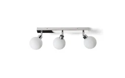 Bolly III Plafond 43cm Opal/Krom IP44