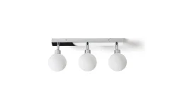 Bolly III Plafond 43cm Opal/Krom IP44