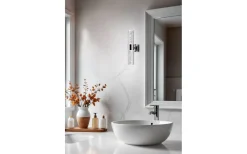 Bolsa H2O Vägglampa LED 2-delad krom/bubbelglas IP44
