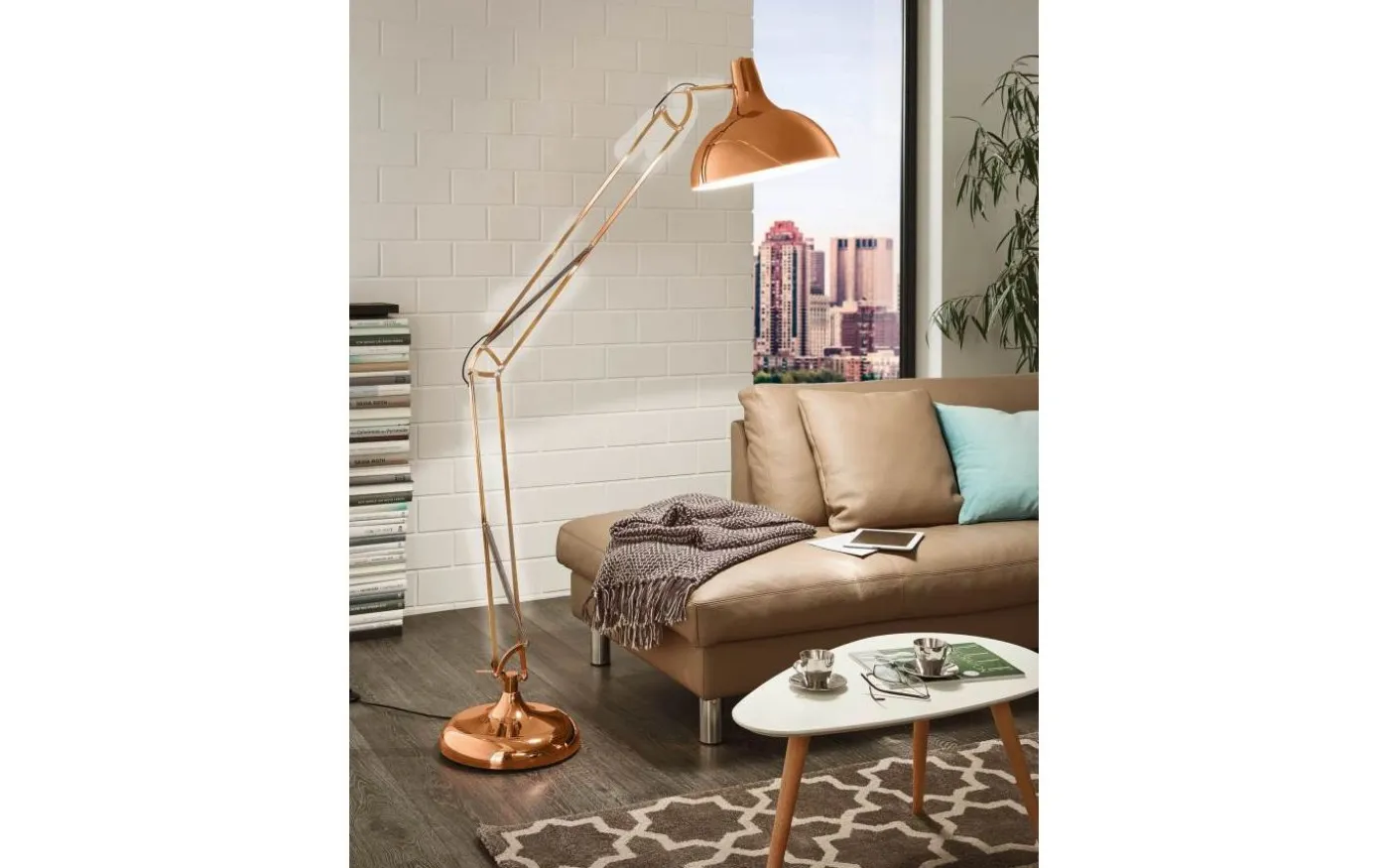 Borgillio Golvlampa 190cm Koppar