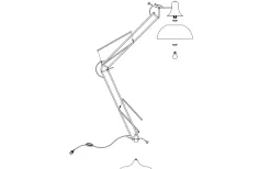 Borgillio Golvlampa 190cm Svart
