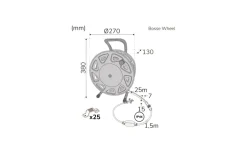 Bosse Arbetsbelysning Slinga 25m LED 200W 4000K IP65