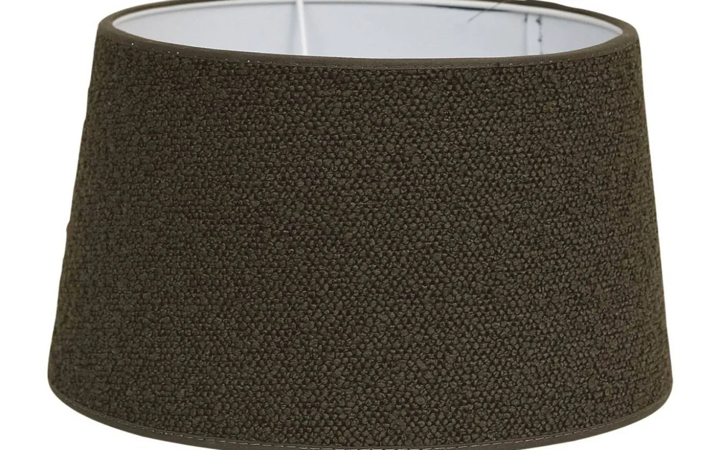 Boucle Lampskärm Oval 20cm Brun