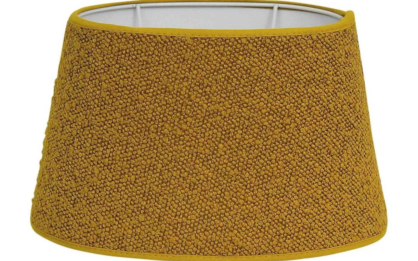 Boucle Lampskärm Oval 30cm Guldgul