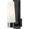 Brastad Vägglampa Svart/Vit IP44