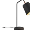 Buddy Skrivbordslampa E27 matt svart/guld