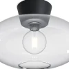 Bullo Plafond 38cm Mattsvart/Klarglas