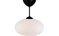 Bullo Plafond Ø27cm Mattsvart/Opalglas