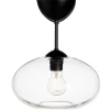 Bullo Plafond Ø27cm Mattsvart/Klarglas
