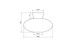 Bullo XL Plafond 38cm Svart/Opal