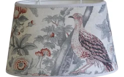 Burdett Oval Lampskärm 30cm Grå Laura Ashley