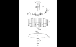 Byske Plafond 40cm 3L Svart/Frostad