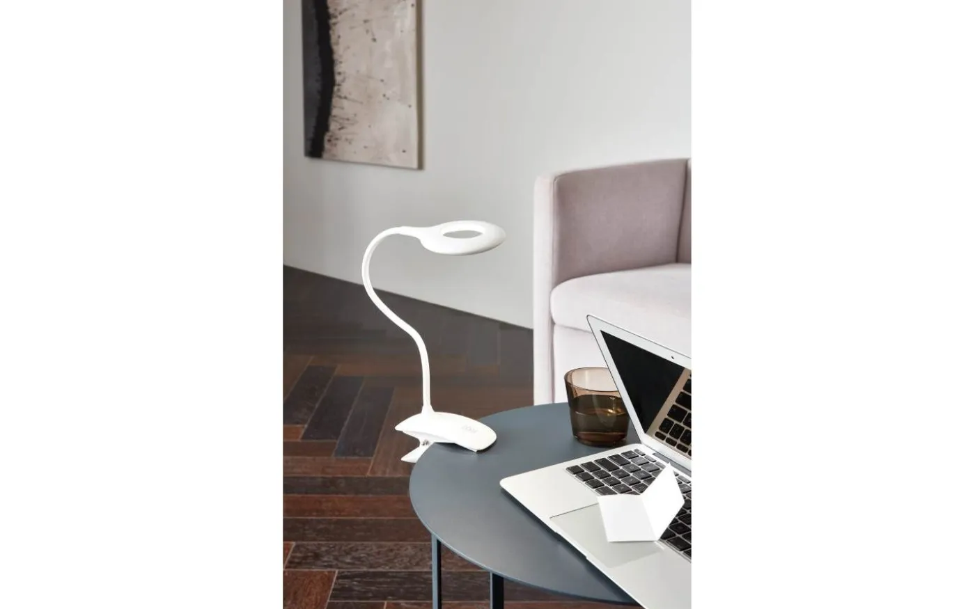 Cabado Klämlampa 42cm Batteri/USB LED 3000K 3W Vit