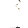 Cadiz Golvlampa 3-delad E14 matt svart/bärnsten