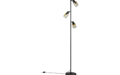 Cadiz Golvlampa 3-delad E14 matt svart/bärnsten