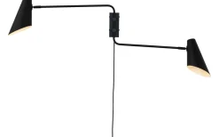 Cale Vägglampa Svart med 2 Stavar