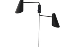 Cale Vägglampa Svart med 2 Stavar