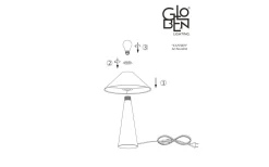 Cannes Bordslampa 40cm Blå