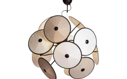 Cappello Taklampa Ø82cm Matt Svart/Beige