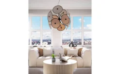Cappello Taklampa Ø82cm Matt Svart/Beige