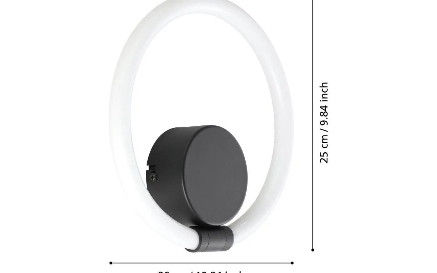 Caranacoa Vägglampa 26cm LED 3000K 11,5W Svart