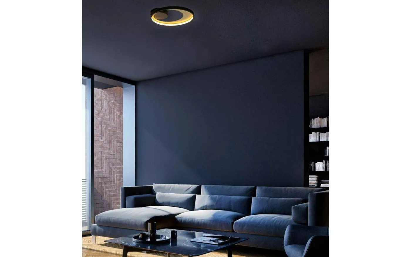 Carat Plafond/Vägglampa 36cm LED 15W 3000K Svart/Guld