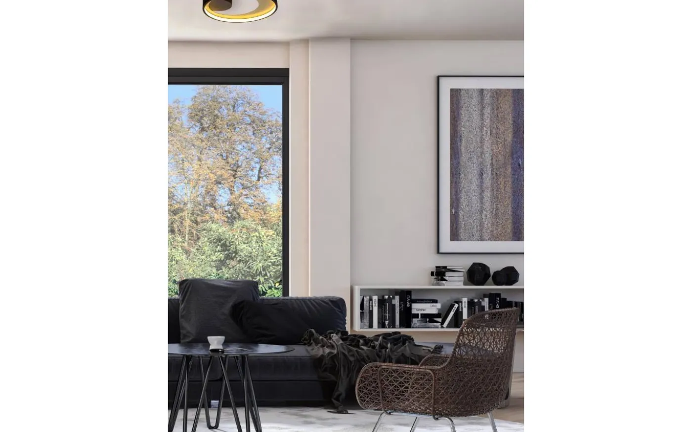 Carat Plafond/Vägglampa 36cm LED 15W 3000K Svart/Guld