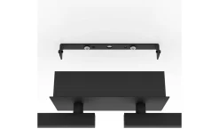 Cardillio 2 Takspotlight 99cm LED 3000K 4x3,2W + 2x3,3W Svart