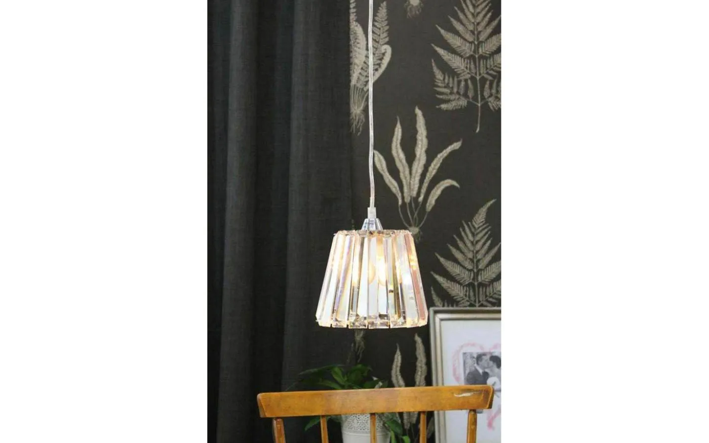 Carlow Fönsterlampa Kristall K5 14cm Krom