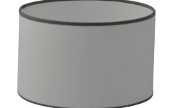 Carolin Cylinder Lampskärm Hög Ø25cm Vit, Grått Band