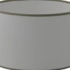 Carolin Cylinder Lampskärm Hög Ø25cm Vit, Sandfärgat Band