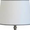 Carolin Lampskärm Ø35cm Vit, Grått Band