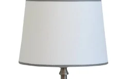 Carolin Lampskärm Ø24cm Vit, Grått Band