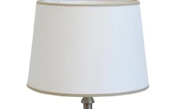 Carolin Lampskärm Ø24cm Vit, Sandfärgat Band