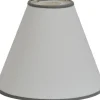 Carolin Toppringskärm Ø22cm Vit, Grått Band