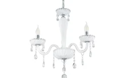 Carpento Kristallkrona 2-Arm 54cm Vit