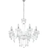 Carpento Kristallkrona 8-Arm 70cm Vit
