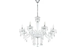 Carpento Kristallkrona 8-Arm 70cm Vit